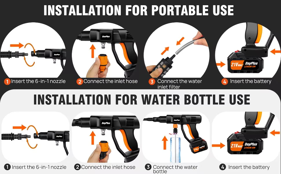 CarVexo™ 21V Water Gun Spray Cleaner Car Washer 🚗💦✨