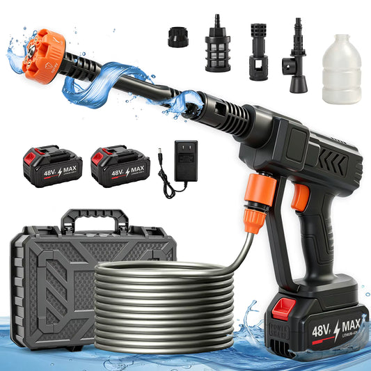 CarVexo™ 900 PSI Cordless Pressure Washer, 2 Batteries, 6-in-1 Nozzle