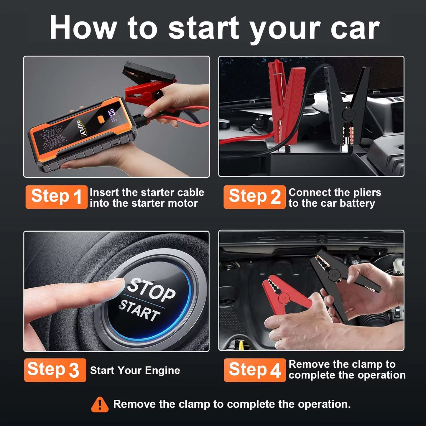 CarVexo™ GKFLY 4000A Car Jump Starter Power Bank 🔋⚡